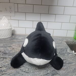 Sea World Shamu Killer Whale Plush Stuffed Animal Black and White 20" L  Large